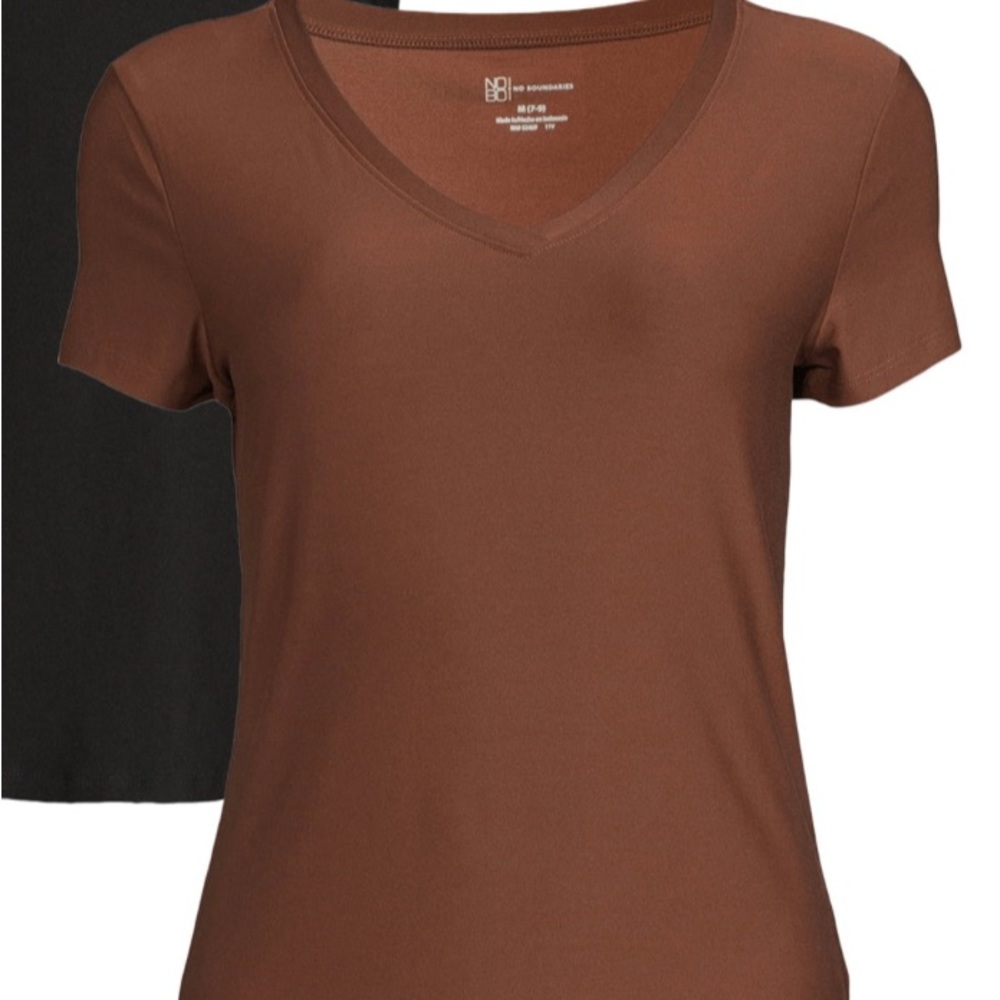 casual brown silk T-shirt